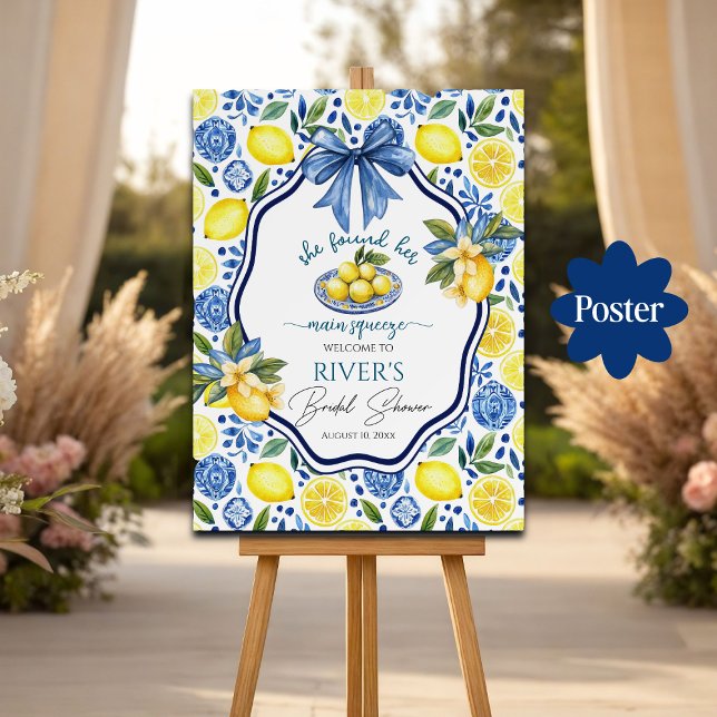 She Found Her Main Squeeze Bridal Shower Poster (Creator Uploaded)