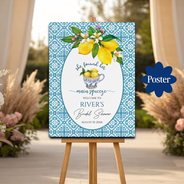 She Found Her Main Squeeze Bridal Shower Poster (Creator Uploaded)