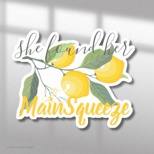 She Found Her Main Squeeze Bridal Shower Sticker