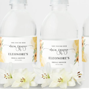 She Found her Main Squeeze Bridal Shower  Water Bottle Label