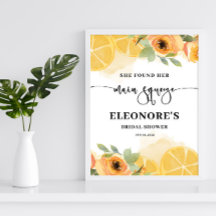 She Found her Main Squeeze Bridal Shower Welcome 