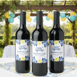 She Found Her Main Squeeze Bridal Shower  Wine Label