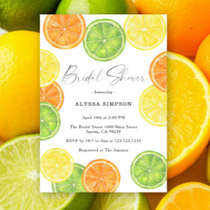 She Found Her Main Squeeze Citrus Bridal Shower Invitation