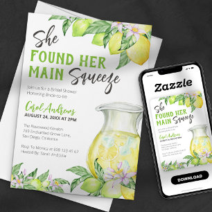 She Found Her Main Squeeze Citrus Bridal Shower Invitation