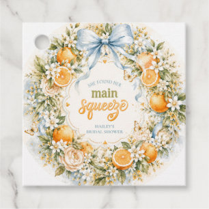 She Found Her Main Squeeze Citrus Orange Bridal Favour Tags