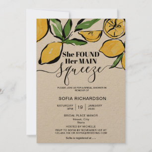 She found her main squeeze lemon BOHO SUMMER Invit Invitation