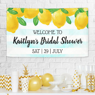 She Found Her Main Squeeze Lemon Bridal Shower Banner
