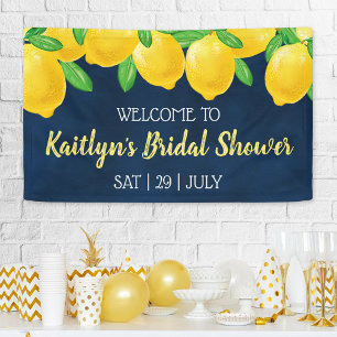 She Found Her Main Squeeze Lemon Bridal Shower Banner