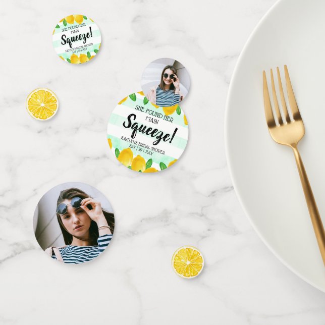 She Found Her Main Squeeze Lemon Bridal Shower Confetti (Group)
