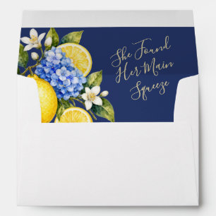 She Found Her Main Squeeze Lemon Bridal Shower Envelope