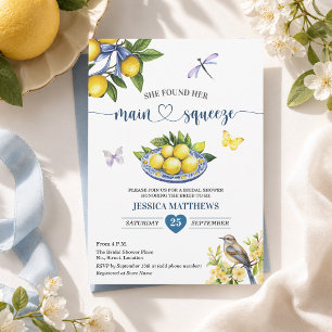 She Found Her Main Squeeze Lemon Bridal Shower Invitation