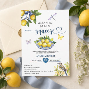 She Found Her Main Squeeze Lemon Bridal Shower Invitation