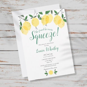 She Found Her Main Squeeze Lemon Bridal Shower Invitation