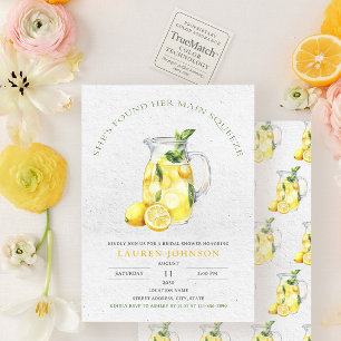 She Found Her Main Squeeze Lemon Bridal Shower  Invitation