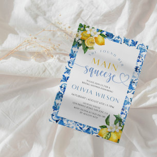 She Found Her Main Squeeze Lemon Bridal Shower Invitation