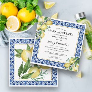She Found Her Main Squeeze Lemon Bridal Shower Invitation