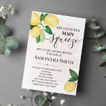 She found her main squeeze lemon bridal shower invitation<br><div class="desc">Add your own wording into the template. To more customisation (font colour,  font style,  background),  click on personalise,  scroll down and click on link "click to customise further"</div>