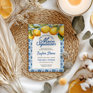 She Found Her Main Squeeze Lemon Bridal Shower Invitation