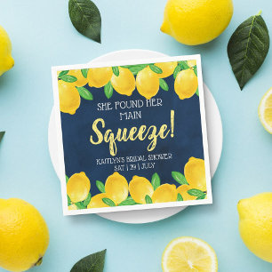 She Found Her Main Squeeze Lemon Bridal Shower Napkin