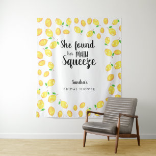 She Found Her Main Squeeze Lemon Bridal Shower Tap Tapestry