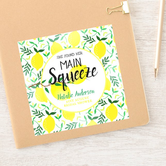 She Found Her Main Squeeze Lemons Bridal Shower (Notebook)