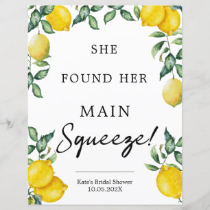 She found her main squeeze Lemons Bridal Shower