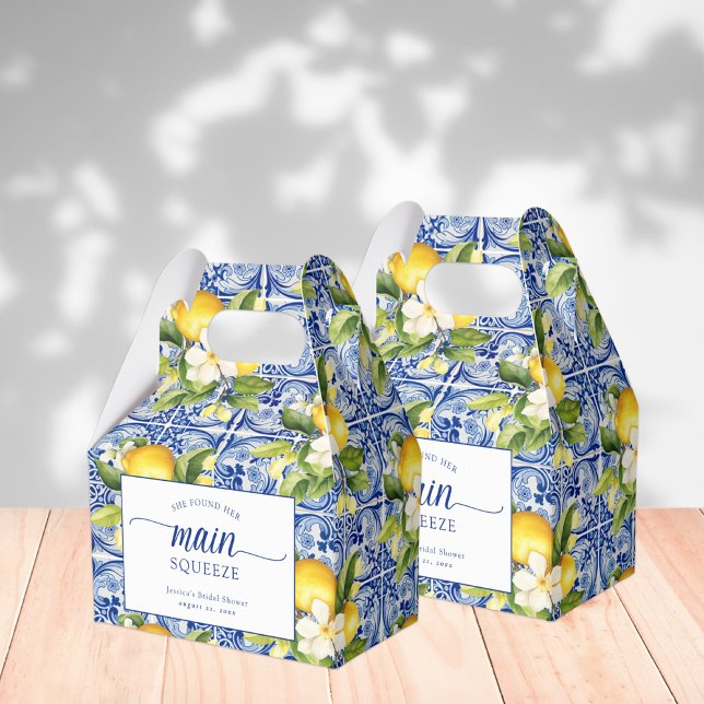 She Found Her Main Squeeze Lemons Bridal Shower Favour Box (Creator Uploaded)