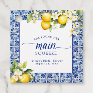 She Found Her Main Squeeze Lemons Bridal Shower Favour Tags