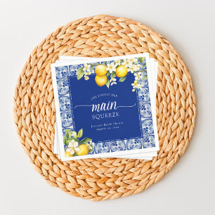 She Found Her Main Squeeze Lemons Bridal Shower Napkin