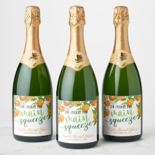 She Found Her Main Squeeze - Orange - Sparkling Wine Label