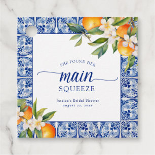 She Found Her Main Squeeze Oranges Bridal Shower Favour Tags
