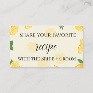 She Found Her Main Squeeze Recipe Enclosure Card