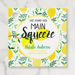 She Found Her Main Squeeze Yellow Lemons Bridal Sh Favour Tags