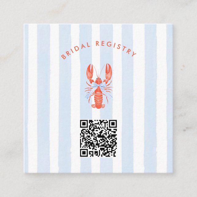 She Found Her Maine Squeeze Coastal Bridal Shower  Enclosure Card (Front)