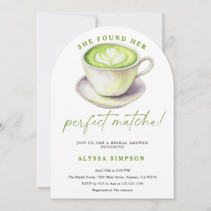She found her perfect match bridal shower invitation