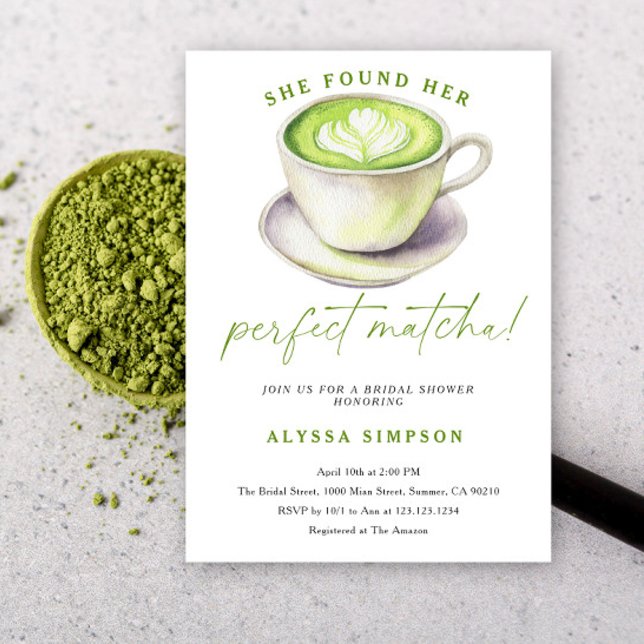 She found her perfect match bridal shower invitation (Creator Uploaded)