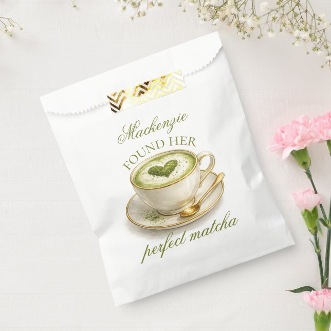 She Found Her Perfect Matcha Bridal Shower  Favour Bags (Sealed)