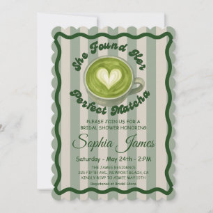 She Found Her Perfect Matcha Bridal Shower Invitat Invitation
