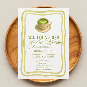 She Found Her Perfect Matcha Bridal Shower Invitat Invitation