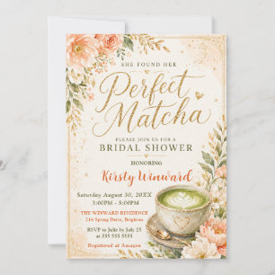 She Found Her Perfect Matcha Bridal Shower Invitation