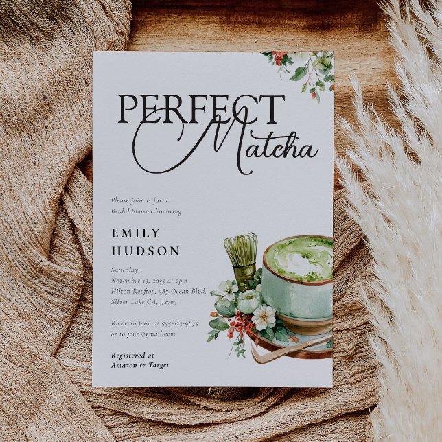 She Found Her Perfect Matcha Bridal Shower Invitation (Creator Uploaded)