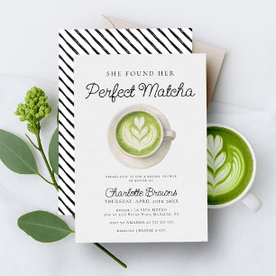 She Found Her Perfect Matcha Bridal Shower Invitation