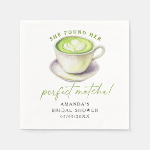 She found her perfect matcha Bridal shower Napkin