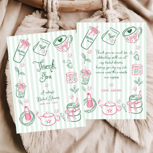 She Found Her Perfect Matcha Green  Bridal Shower Thank You Card