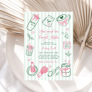 She Found Her Perfect Matcha Pink Bridal Shower Invitation