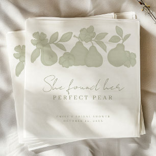 She Found Her Perfect Pear Bridal Shower Luncheon  Napkin