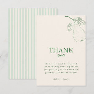 She Found Her Perfect Pear Bridal Shower Thank You Card