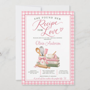 She Found Her Recipe For Love Bridal Shower Invitation