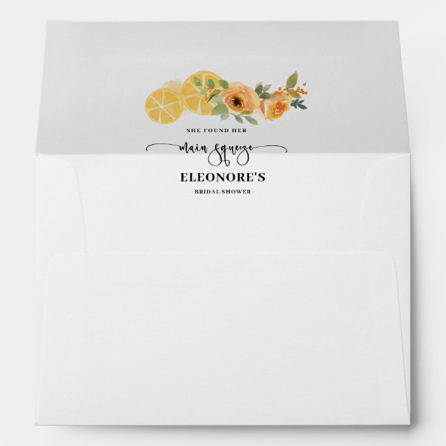 She Found her Squeeze Bridal Shower Envelope  (Back (Bottom))