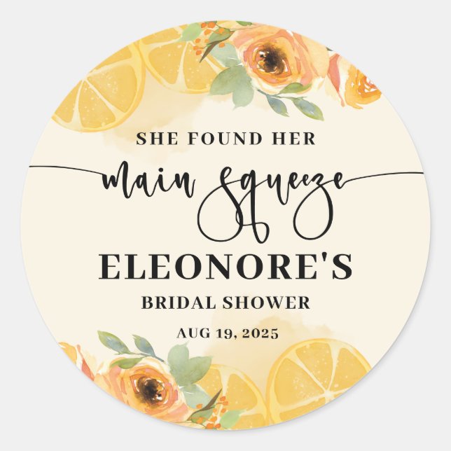 She Found her Squeeze Bridal Shower Envelope Seal (Front)